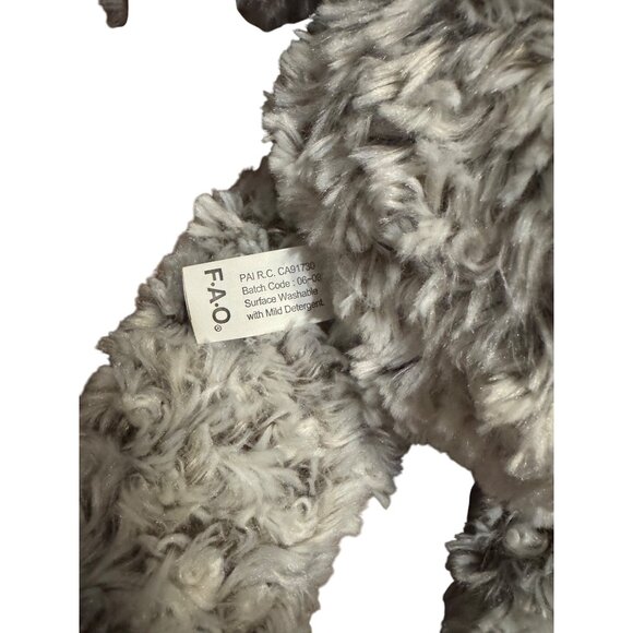 FAO Schwarz Bears With A Cause Gray Plush Teddy Bear With Plaid Bowtie 2017 - Picture 5 of 9